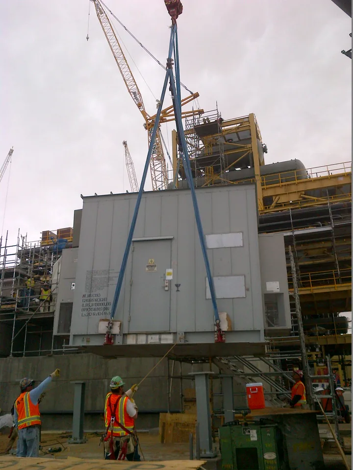 UPS room and critical power equipment being installed